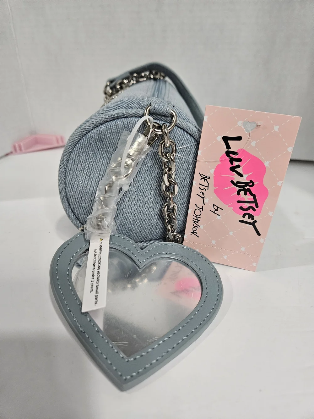 Juicy Couture Light Blue Crystal Accent Clutch